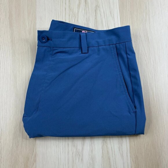 Vineyard Vines Mens Blue Flat Front Performance Pace Breaker Shorts Size 34 - Picture 1 of 11
